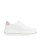 Weiße remonte Damen Sneaker D1C02-80 mit einer Schnürung sowie Metallelement. Schuh Innenseite.
