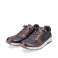 
Ozeanblaue Rieker Herren Sneaker Low 15163-14 mit einer robusten Profilsohle. Schuhpaar schräg.
