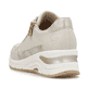 Beige Rieker Damen Sneaker Low N9301-60 mit Reißverschluss sowie Komfortweite G. Schuh von hinten.