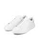 Weiße Rieker Herren Sneaker Low U0700-80 mit TR-Sohle mit leichtem EVA-Inlet. Schuhpaar seitlich schräg.