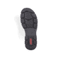 Schwarze Rieker Damen Riemchensandalen V5352-00 mit einem Elastikeinsatz. Schuh Laufsohle.