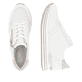 
Edelweiße remonte Damen Sneaker D1318-80 mit einer besonders leichten Plateausohle. Schuhpaar von oben.