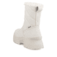 Weiße Rieker Damen Kurzstiefel W0373-80 mit wasserabweisender TEX-Membran. Schuh von hinten.