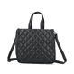 Rieker Damen Handtasche H1505-00 in Nachtschwarz aus Kunstleder mit Reißverschluss. Handtasche Rückseite.