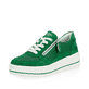 Grüne remonte Damen Sneaker D1C04-52 mit Reißverschluss sowie der Komfortweite G. Schuh seitlich schräg.