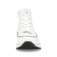 Weiße Rieker Damen Sneaker High 90012-80 mit abriebfester Plateausohle. Schuh von vorne.