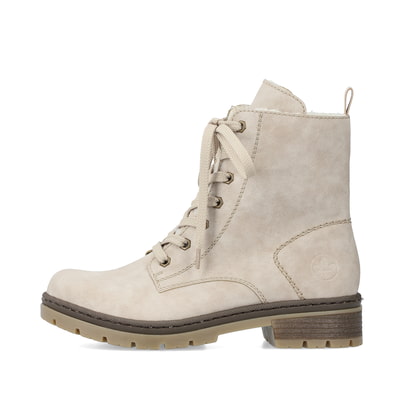 Rieker Damen Schnürstiefel hellbeige