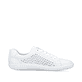 Weiße Rieker Damen Schnürschuhe 52824-80 mit Reißverschluss sowie Löcheroptik. Schuh Innenseite.