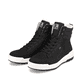 Schwarze Rieker Herren Sneaker High U0071-00 mit wasserabweisender TEX-Membran. Schuhpaar seitlich schräg.