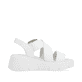 Weiße Rieker Keilsandaletten W1550-80 mit flexibler und ultra leichter Sohle. Schuh Innenseite.