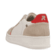 Weiße Rieker Herren Sneaker Low U0401-80 mit einer strapazierfähigen Sohle. Schuh von hinten.