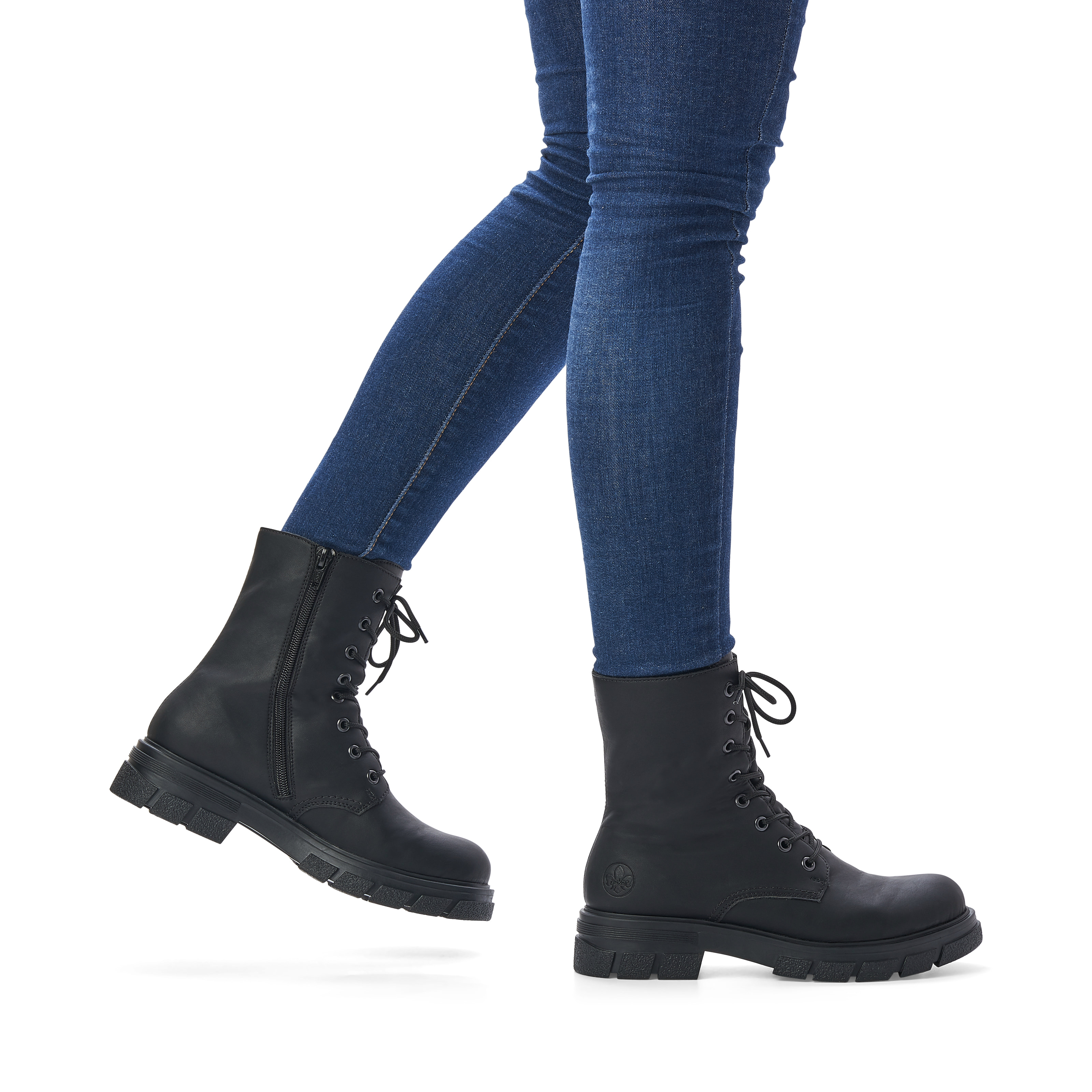 Rieker Damen Biker Boots graphitschwarz